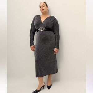 Addition Elle Sparkling Long Sleeve Maxi Dress